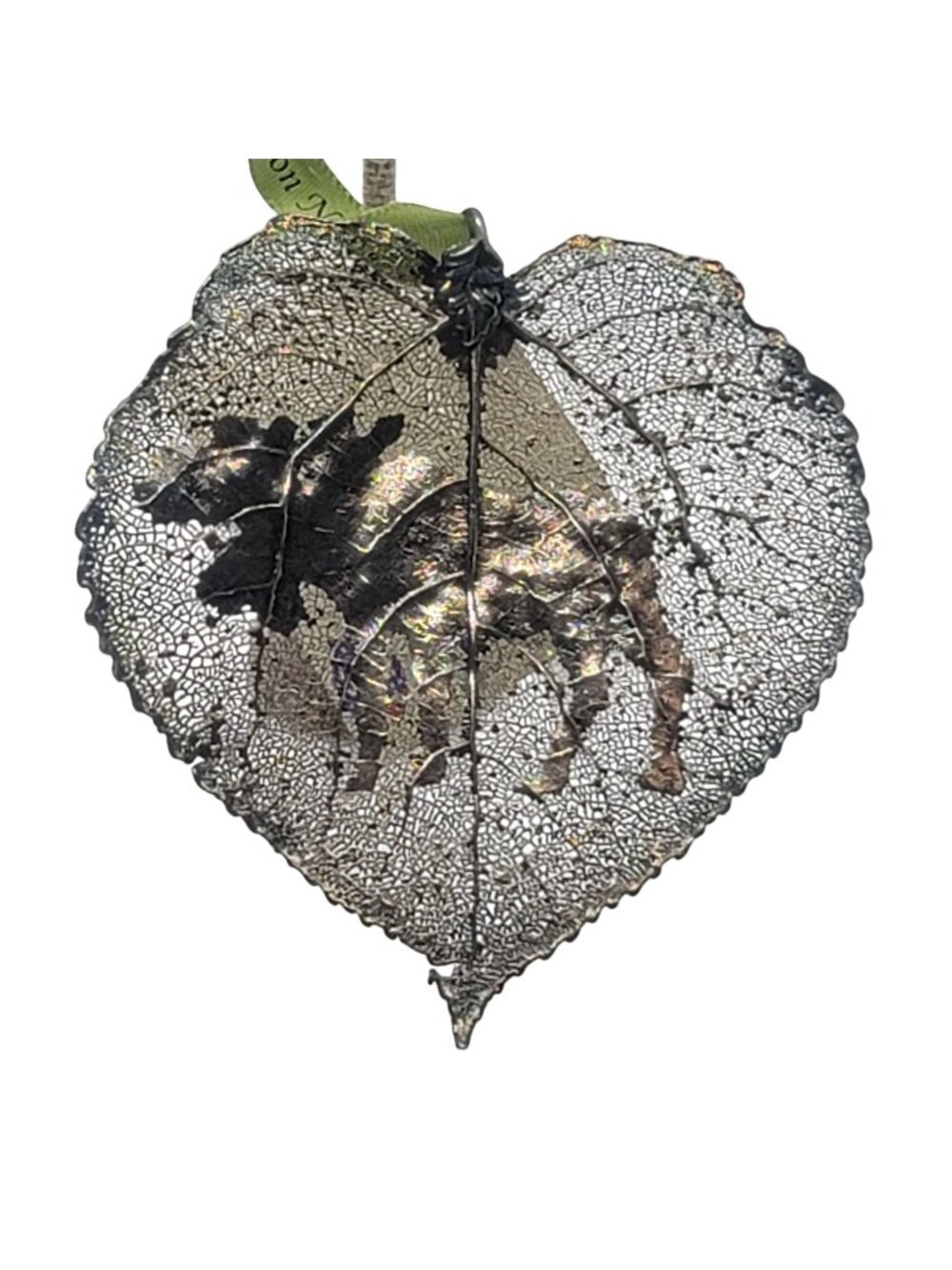 Aspen Silhouette Moose Ornament Grand Teton National Park Real Preserved Leaf